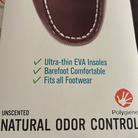 FOOTWERX Polygiene FRESH SHEETS Ultra Thin‎ EVA Insoles Odor Control Men’s NWT - Picture 9 of 10